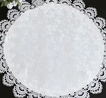 Europos Nėrinių satino turas 83cm Siuvinėtos stalo padengti audiniai rankšluosčių staltiesė Kalėdų, vestuvių, gimtadienio placemat dekoras