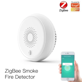 Tuya Zigbee Smart Dūmų, Gaisro Signalizacijos, Dūmų Jutiklis Dujų Detektorius Dirbti Su Daugiafunkcį Vartai Apsaugos PROGRAMĄ, Kontroliuoti Smart Home