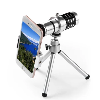 Mobiliojo telefono 12x teleskopo vaizdo Kameros Zoom optinis mobiliųjų Telefonų Objektyvas monokuliariniai 