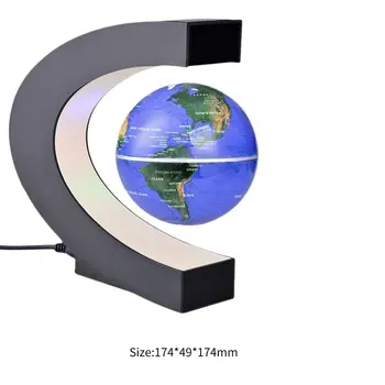 LED Pasaulio Žemėlapyje Magnetic Levitation Plūduriuojantis Pasaulyje besisukantis lempa Namų Dekoro Naktį, Šviesos, Naujumo Kamuolys Šviesos Gimtadienio Dovana