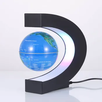 LED Pasaulio Žemėlapyje Magnetic Levitation Plūduriuojantis Pasaulyje besisukantis lempa Namų Dekoro Naktį, Šviesos, Naujumo Kamuolys Šviesos Gimtadienio Dovana