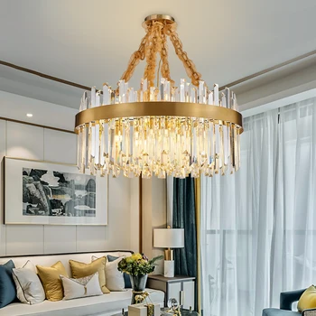 Prabangūs krištolo sietynas už kambarį turas modernus aukso šviesos rungtynių valgomasis, miegamasis cristal lempos, namų dekoro apšvietimas