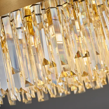 Prabangūs krištolo sietynas už kambarį turas modernus aukso šviesos rungtynių valgomasis, miegamasis cristal lempos, namų dekoro apšvietimas