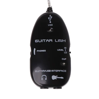 USB gitara įrašymo kabelio adapteris, garso grotuvas, kortele, poveikio, sąsajos link cable gitaros garso pikapas