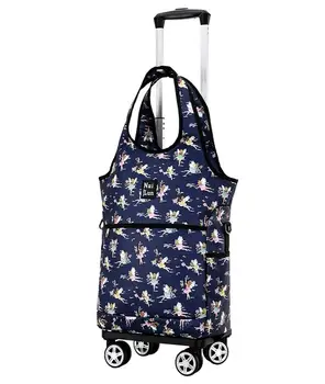 Moterų pirkinių krepšys su ratukais, bagažo pirkinių krepšys su transportavimo krepšys moterims nešioti ant rankų, bagažo krepšys ratinių pirkinių krepšys