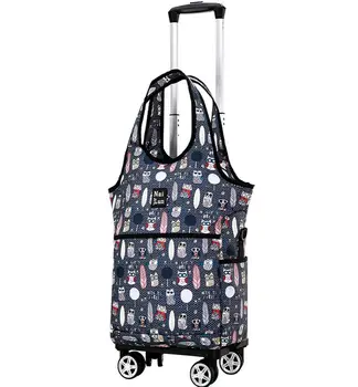 Moterų pirkinių krepšys su ratukais, bagažo pirkinių krepšys su transportavimo krepšys moterims nešioti ant rankų, bagažo krepšys ratinių pirkinių krepšys