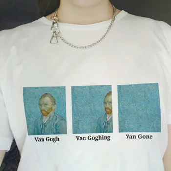 Van Gogh Van Goghing Van Dingo Vasaros Marškinėliai Moterims Harajuku Derliaus Meme Juokinga Estetika T-shirt 