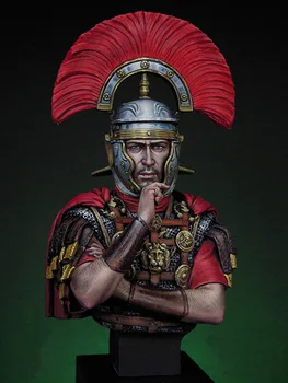 1/12 Romėnų kareivis biustas su raudona kailio krūtinė žaislas Derva Modelis Miniatiūrų Rinkinys unassembly Unpainted