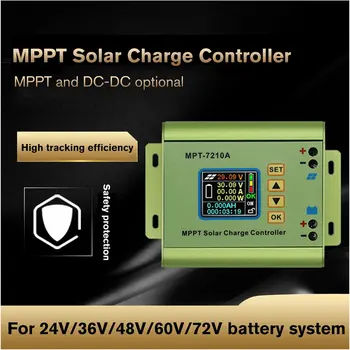 MPT-7210A Spalvotas LCD Ekranas MPPT Saulės baterijų Įkrovimo Valdiklis 24/36/48/60/72V Padidinti Saulės Baterijų Valdikliai Tiekėjas Pardavimas