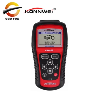 KONNWEI KW808 OBD2 Skaneris Automobilių KW 808 Diagnostikos Kodų Skaitytuvas GALI Variklio Reset Tool ms509 Auto Scanner Aprėptis nemokamas pristatymas