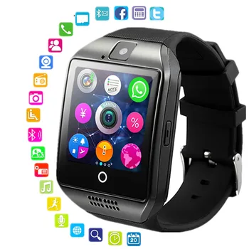 Smart Watch Laikrodis Q18 SmartWatch Paramos Sim TF Kortelės Telefono Ryšio Stumti Pranešimą Kamera, 
