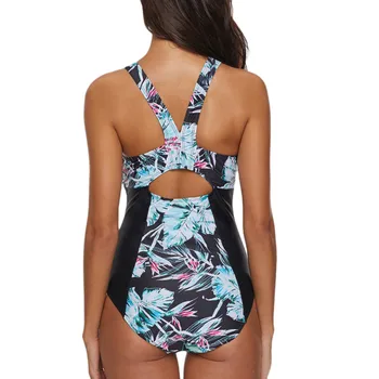 CHAMSGEND Naujas Moterų vientisas spausdintas akių susiuvimo stora maudymosi kostiumėlį mados seksualus backless paplūdimio vientisas maudymosi kostiumėlis