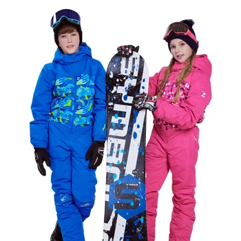 2020 M. Žiemos Vaikai, Slidinėjimo Kostiumai Vėjo Su Gobtuvu Berniukams Onesies Vilnos Vėjo Mergaičių Slidinėjimo Komplektai Sporto Snieglenčių Vaikų Drabužiai