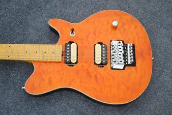 Floyd - elektrinė gitara,6 stygų olp elektrinė gitara,Raudonmedžio kūną Su quilted maple Top, elektrinė gitara,nemokamas pristatymas