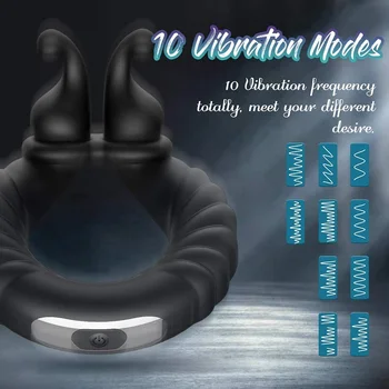 Varpos žiedas Vibratoriaus Vibravimo Massager Atidėti Ejakuliacija Kulka Silikoniniai Vibratoriai Erekcija Gaidys Užrakto Žiedas Sekso žaisliukai Vyrams