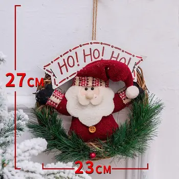 Taoup Merry Christmas Garland Vainikas Atiduoti Papuošalus Kalėdų Eglučių Papuošalai Kalėdų Decors už Namų Santa Claus Nole 2021 Naujas