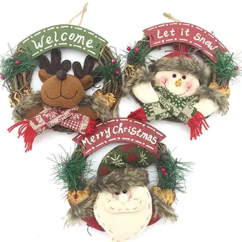 Taoup Merry Christmas Garland Vainikas Atiduoti Papuošalus Kalėdų Eglučių Papuošalai Kalėdų Decors už Namų Santa Claus Nole 2021 Naujas