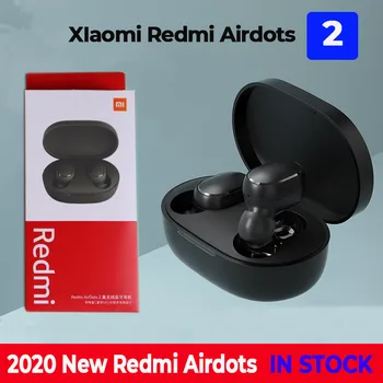Originalus Xiaomi Redmi AirDots 2 Ausinės Bluetooth 5.0 Ausinės Stereo Bass Eeadphones Mic Rankų įrangos Ausinių AI Kontrolės laisvų Rankų įranga