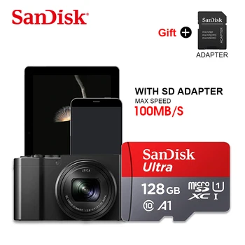 SanDisk Atminties Kortelė 256 GB 200GB 128GB 64GB 98MB/S Micro sd kortelė 32GB Class10 16GB flash kortelės 