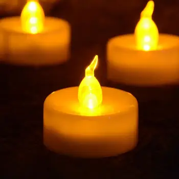 12x Elektrinių Žvakių Šviesos Nuotolinio valdymo Mirgėjimas LED Arbata Šviesos Naktį Šviesos Namų Vestuves Renginio Apšvietimas, Dekoro