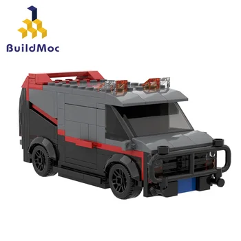 Buildmoc A-Komanda GMC Vandura Van Modeliavimas Automobilio Modelio Kūrimo Blokai 