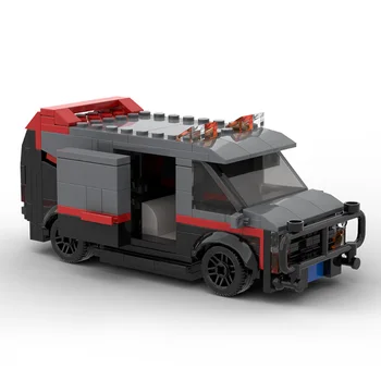 Buildmoc A-Komanda GMC Vandura Van Modeliavimas Automobilio Modelio Kūrimo Blokai 
