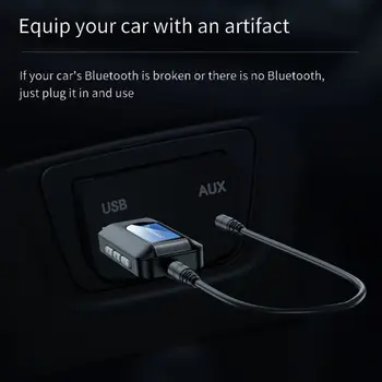 USB Bluetooth 5.0 Garso Siųstuvas, Imtuvas, LCD Ekranas 3,5 MM TV Car PC