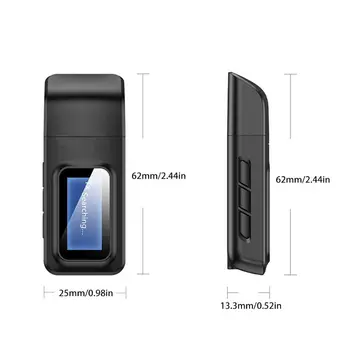 USB Bluetooth 5.0 Garso Siųstuvas, Imtuvas, LCD Ekranas 3,5 MM TV Car PC