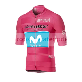Movistar De Italia 2019 čempionas Dviračių Džersis Vasaros trumpomis Rankovėmis MTB Viršūnes Dviračių Marškinėliai Ropa Maillot Ciclismo Lenktynių Drabužiai