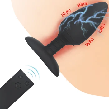 Elektros Šoko Analinis Kaištis, Skirtas Vyrų Prostatos Massager Butt Plug G Spot Analinis Plečia Vibracija Sekso žaisliukai Vyrams Gėjų Suaugusiųjų Žaidimai