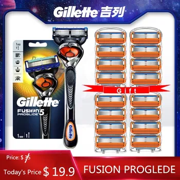 Gillette Fusion Proglide Vyrų Rankinio Skustuvas Skustuvai Mašina Skutimosi Peiliukai 5 Sluoksniu Kasetės Su Replacebale Ašmenų Skustuvai