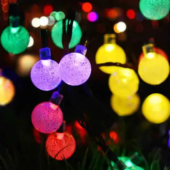 LED Eilutės Pasakų Žibintai Saulės Girliandas Sodo Vestuves Žiburiai Kalėdų Dekoro Lauko