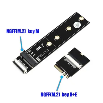 ALLOYSEED NGFF M. 2 Mygtuką M, kad Raktas A+E ilgiklis NGFF Mygtuką M, kad A+E Kortelės Adapteris Nešiojamas SSD Adapteris Priedai