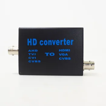Vaizdo Keitiklis 4in1 HD Vaizdo Signalo TVI HAINAUT CVI CVBS Su HDMI VGA CVBS Konverteris HAINAUT Į HDMI Signalą AHD41 5v-20v Konverteris