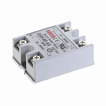 1pcs SSR-60AA 60A (Solid State Relay Module 80-250V AC Įvesties 24-380VAC