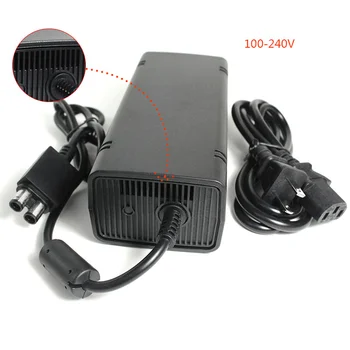 Maitinimo Plytų Įkroviklis ES Plug Kabelis, AC Adapteris, skirtas XBOX 360 Slim Konsolė Įkroviklis Pakeitimo