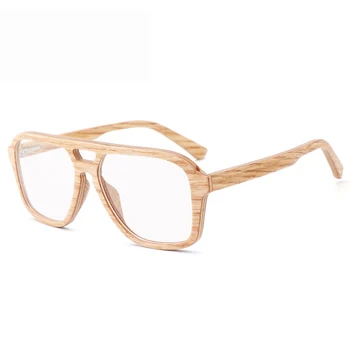 Natūralios Medienos akinių Rėmeliai Vyrų Mediniai Moterys, Optiniai Akiniai, su aiškiu Objektyvas su atveju, 56336