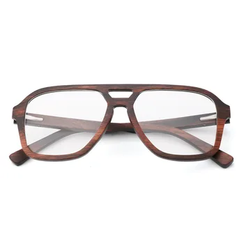 Natūralios Medienos akinių Rėmeliai Vyrų Mediniai Moterys, Optiniai Akiniai, su aiškiu Objektyvas su atveju, 56336