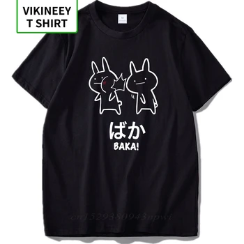 Baka Triušis Slap Marškinėliai Japonų Anime, Japonija Viršūnes Trumpas Rankovės Medvilnės O-neck Tee Naujovė Mielas marškinėliai EU Dydis