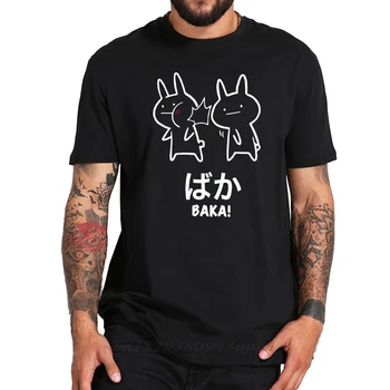 Baka Triušis Slap Marškinėliai Japonų Anime, Japonija Viršūnes Trumpas Rankovės Medvilnės O-neck Tee Naujovė Mielas marškinėliai EU Dydis
