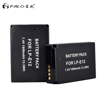 4pcs LP-E12 LPE12 LP E12 1800mAh Baterija pcak + USB LCD smart Kroviklis Canon M 100D Kiss x7 Rebel SL1 EOS M10 EOS DSLR M50