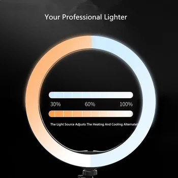 Pritemdomi 33cm RGB Šviesos Žiedas Aro De Luz Su Trikojis Stovas Telefono Įrašą LED Selfie Lempos Fotografijos Apšvietimo Makiažo Ringlights