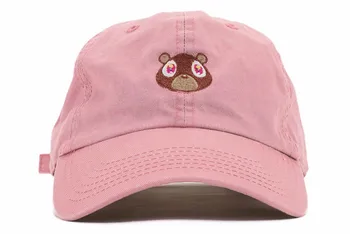 Kanye West Jūs Lokys tėtis skrybėlę Medvilnės Animacinių filmų mažai lokys siuvinėjimo Beisbolo kepuraitę Snapback Unisex Vasaros lauko, laisvalaikio kepurės