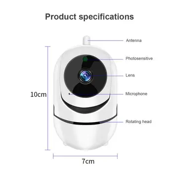 Smart Wifi Kamera HD 1080P/720P Debesis Belaidžių IP kamerų Intelligent Auto Stebėjimo Žmogaus Namuose 2MP Saugumo Priežiūra