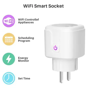 16A ES Smart Wifi Kištuką su Galios Stebėti Smart Home Wi-fi 