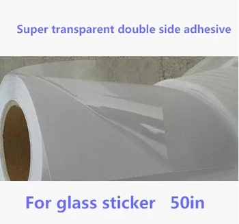 50in platus, didelio formato super skaidrus PET doulbe pusės lipnios plėvelės ritinys
