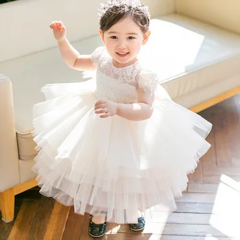 Vaikų Amžiaus Baltoji Princesė Suknelė Gėlių Mergaitė Vestuvių Suknelė Moteriška Suknelė Veiklos Drabužius Vestidos Verano