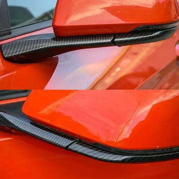 4Pcs Anglies Pluošto galinio vaizdo Šoniniai Veidrodėliai Bazės Padengti Apdaila, Papuošalai Ford Mustang-2020 m.