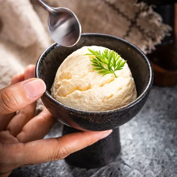 Vieno Japonijos jūros ežių taurės restoranas retro ledų taurės putinas patiekalas namų kepimo desertinės taurės porceliano rinkiniai vakarienė