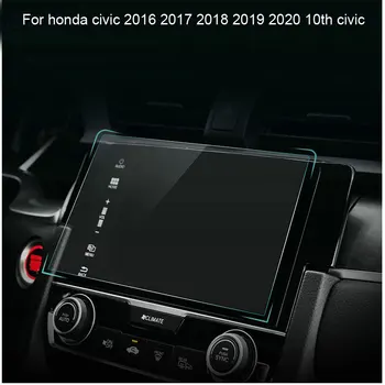 Automobilių touch GPS navigacijos ekrano apsaugos grūdinto grūdintas filmas honda civic. 2016 m. 2017 m. 2018 m. 2019 m. 2020 m. 10 civic
